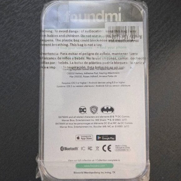 New / Sealed Foundmi Bluetooth Tracking Remote Keychain Harley Quinn - Picture 3 of 3